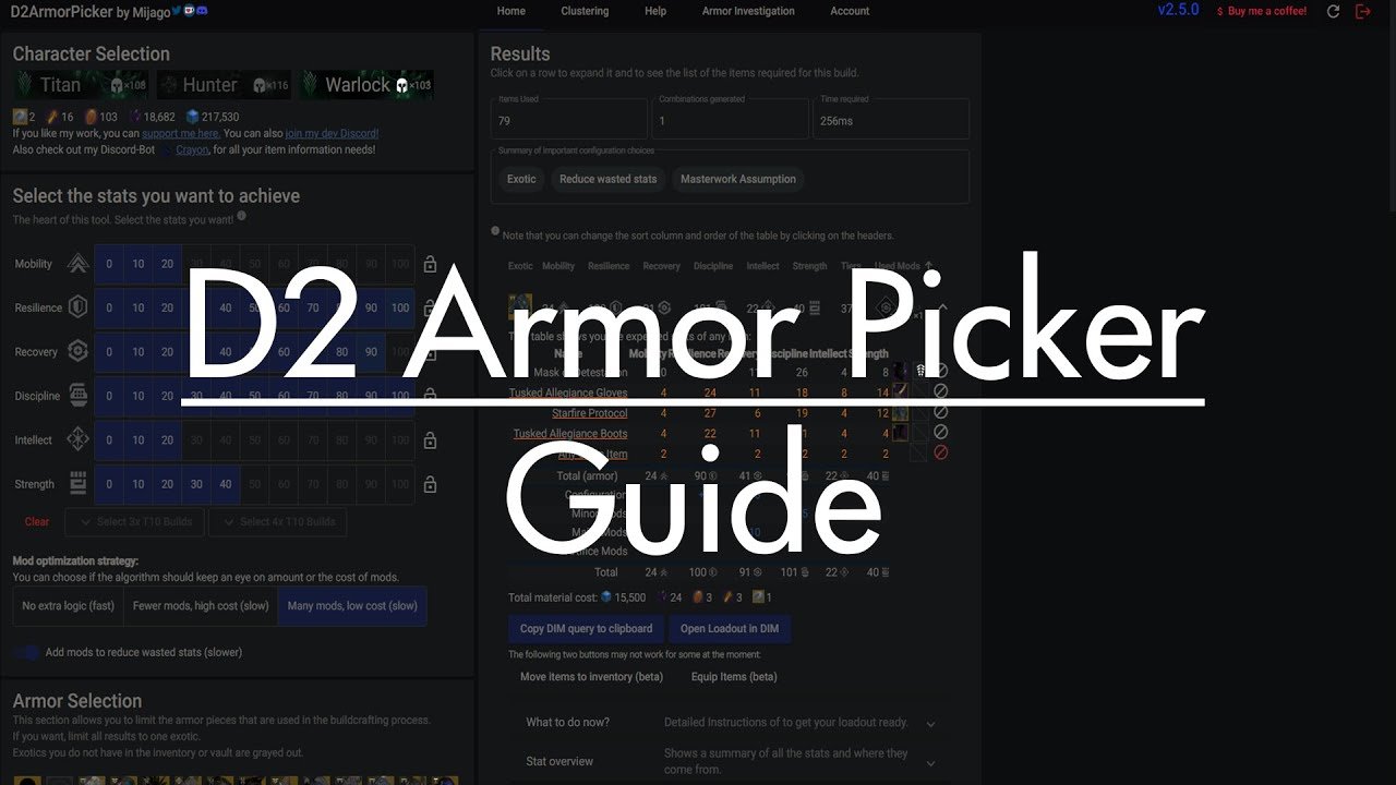 d2 armor picker